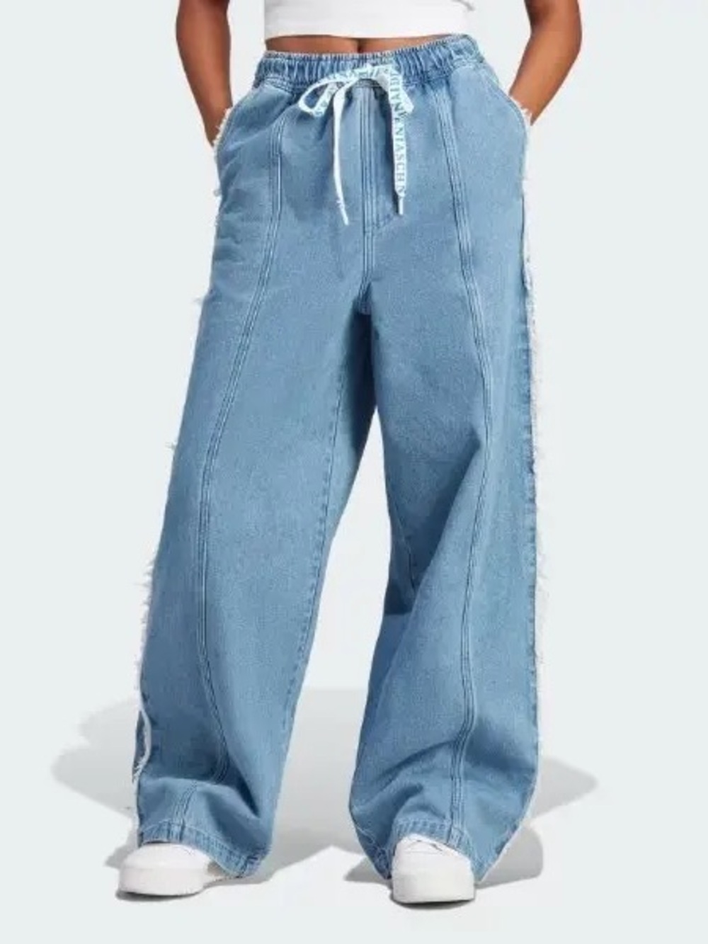 adidas originals x kseniaschnaider
 Wide-Leg Jeans with Drawstring Waist